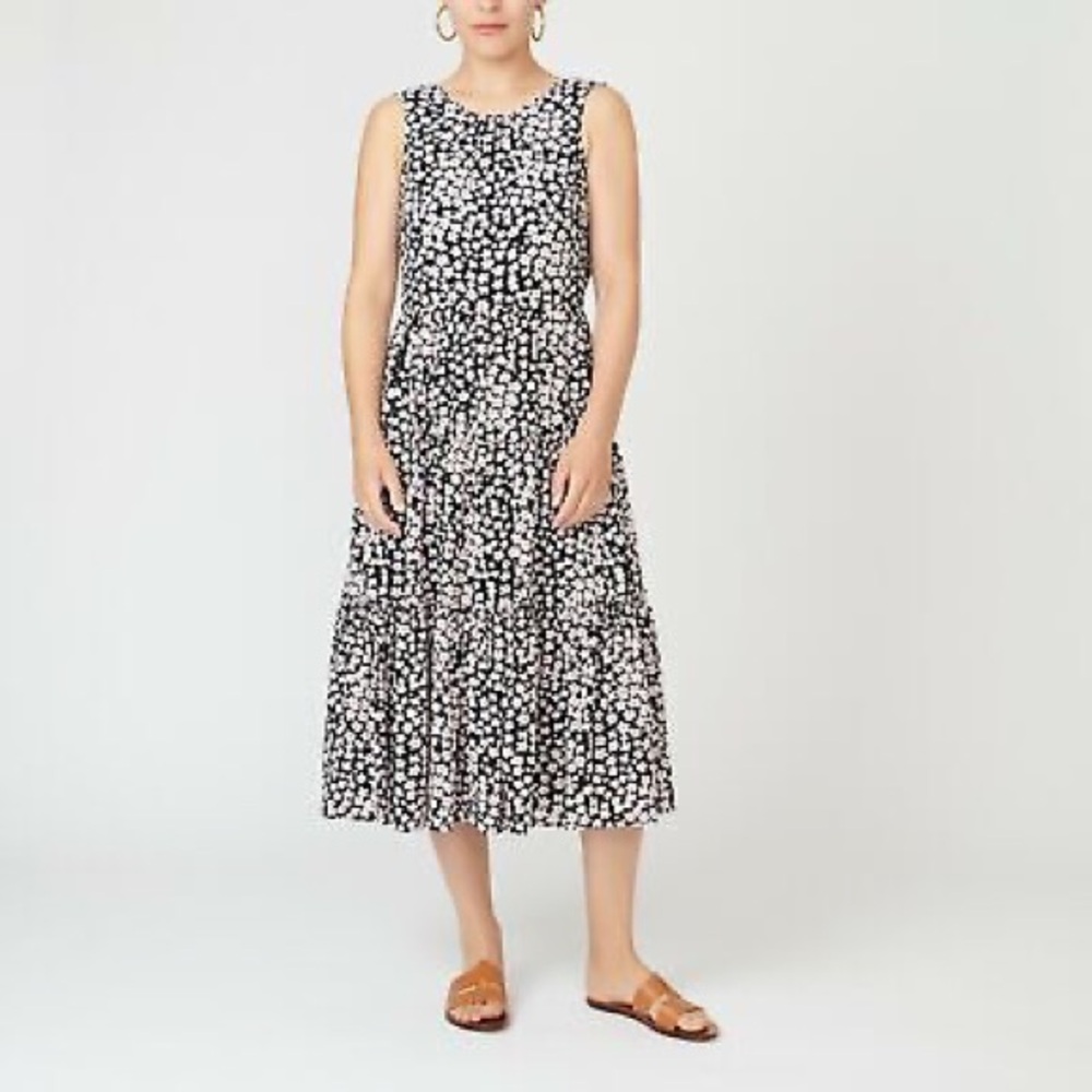 J Crew Tiered Midi Dress in Poppy Garden - Picture 13 of 13